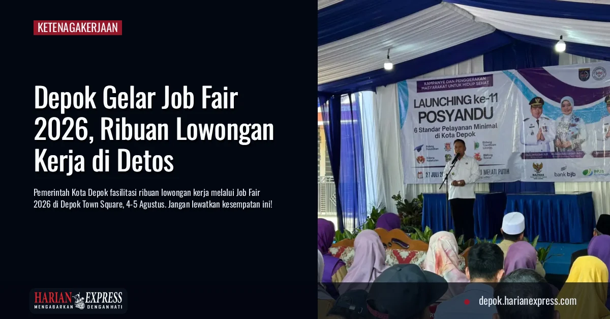 Depok Gelar Job Fair 2026, Ribuan Lowongan Kerja di Detos