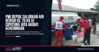 PMI Depok Salurkan Air Bersih ke 78 KK di Cipayung Jaya Akibat Kekeringan