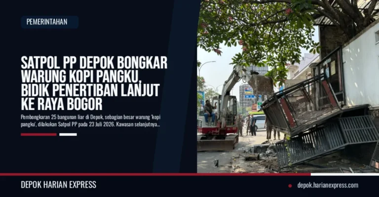 Satpol PP Depok Bongkar Warung Kopi Pangku, Bidik Penertiban Lanjut ke Raya Bogor