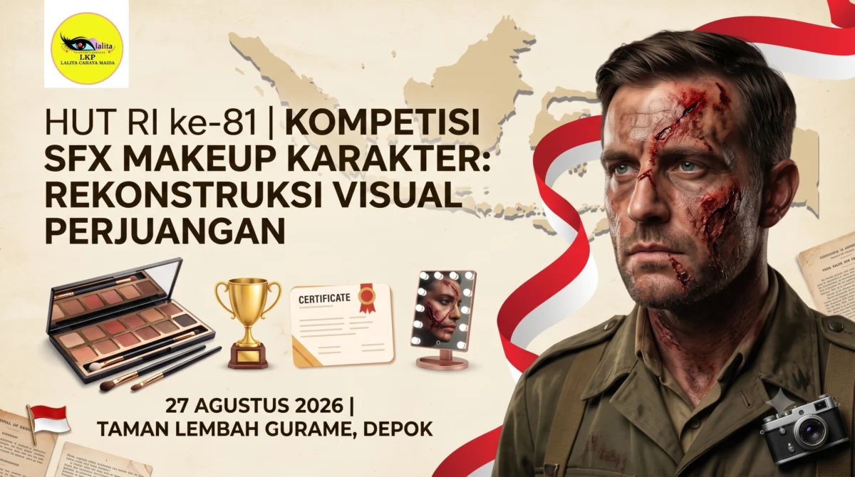LKP Lalita Cahaya Maida Gelar Lomba Character Makeup Bertema Perjuangan di Depok