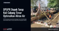 DPUPR Depok Turap Kali Cabang Timur Optimalkan Aliran Air