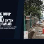 DPUPR Depok Tutup Jalan Pemuda Pancoran Mas untuk Proyek Saluran Air