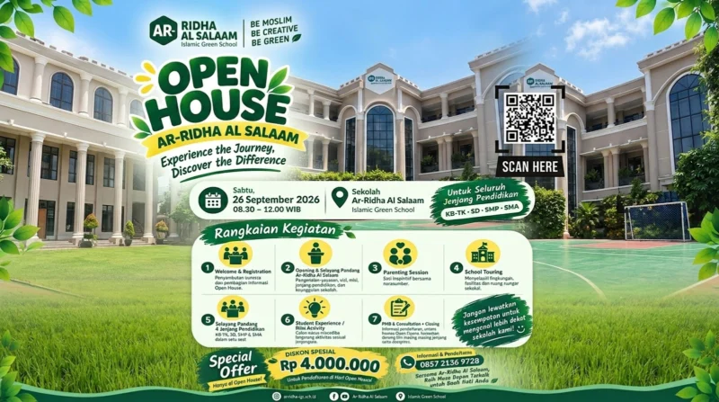 Ar-Ridha Al Salaam Depok Gelar Open House Pendidikan: promo Potongan Hingga RP 4Jt