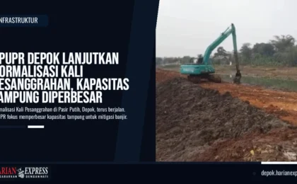 DPUPR Depok Lanjutkan Normalisasi Kali Pesanggrahan, Kapasitas Tampung Diperbesar